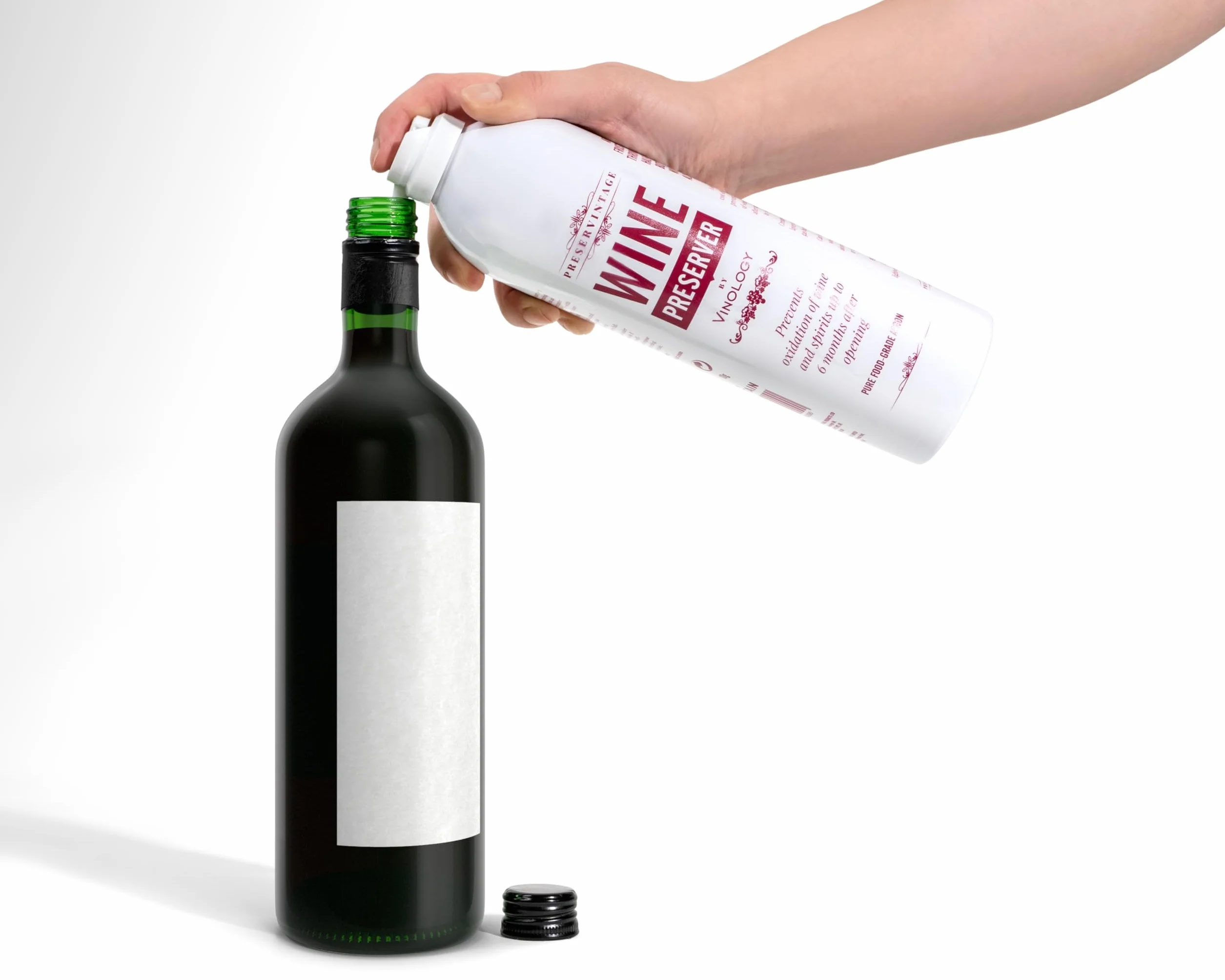 Contenitore per vino – Gas di argon inerte puro professionale standard da utilizzare con tappo di vino o sughero in una bomboletta spray leggera facile da usare – 9 l (2)