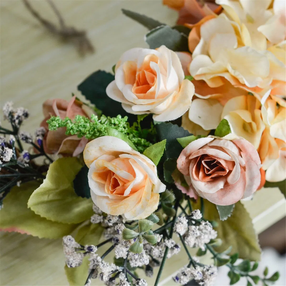 Ghirlanda Primaverile per Porta d'ingresso | Estate Primavera Ghirlanda Fiori Rattan Intrecciato a Mano - Decorazione Domestica per Porta d'ingresso, Parete, Finestra, Matrimonio, Feste