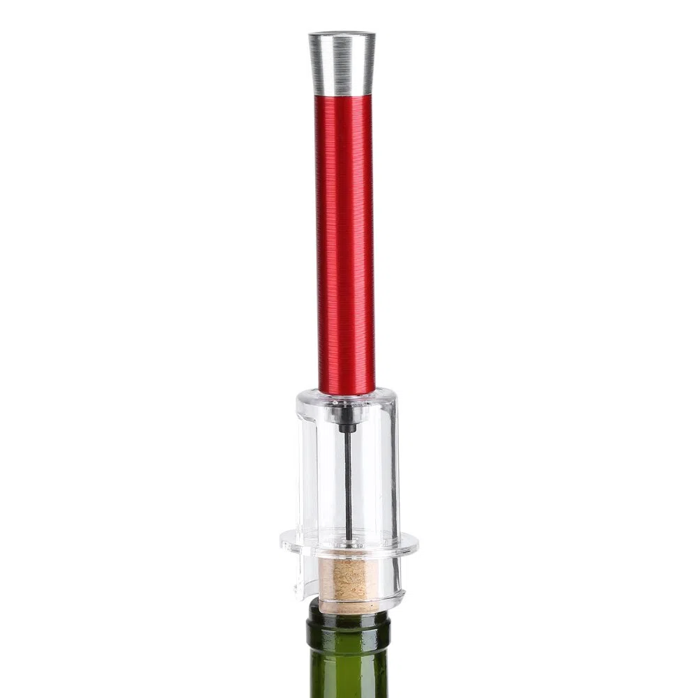 Cavatappi per vino ad aria compressa (nero/rosso). rosso in Alluminio, Idea Compleanno San