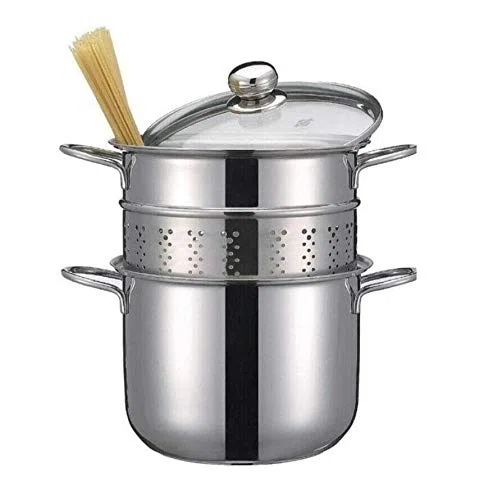 Pentola pastaiola pasta pot 26 cm cuociscola inox - bollipasta cestello forato