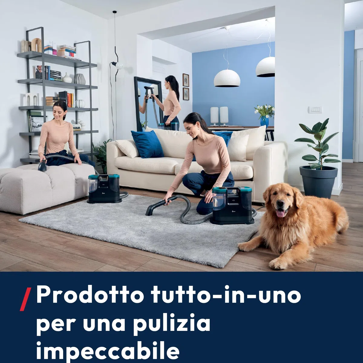 Hoover HS5 Spot Cleaner - Lava e Asciuga Tappeti, Divani, Tessuti d'Arredo, Sedili Auto e Vetri, Serbatoio d'Acqua da 1,5L, Compatto, 400W, Ideale per chi ha Animali Domestici