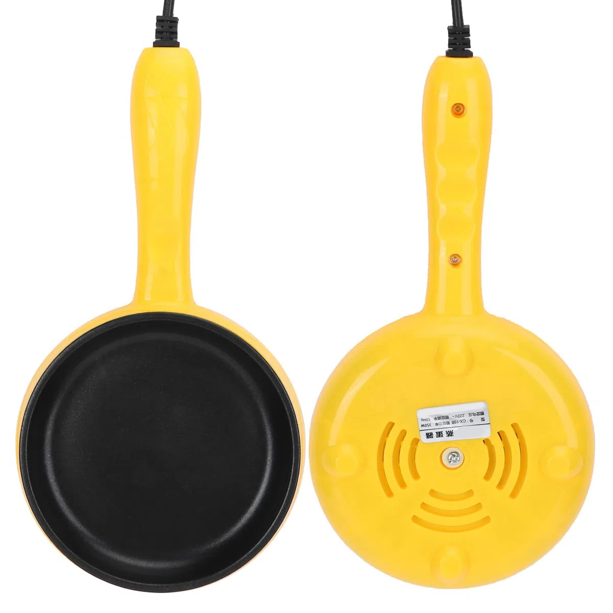 Padella Antiaderente Mini Piccola Padella Fritta Con Spatola Di Legno Per Bistecca E Uova Fritte Domestica 350W Spina Europea 220V Pots