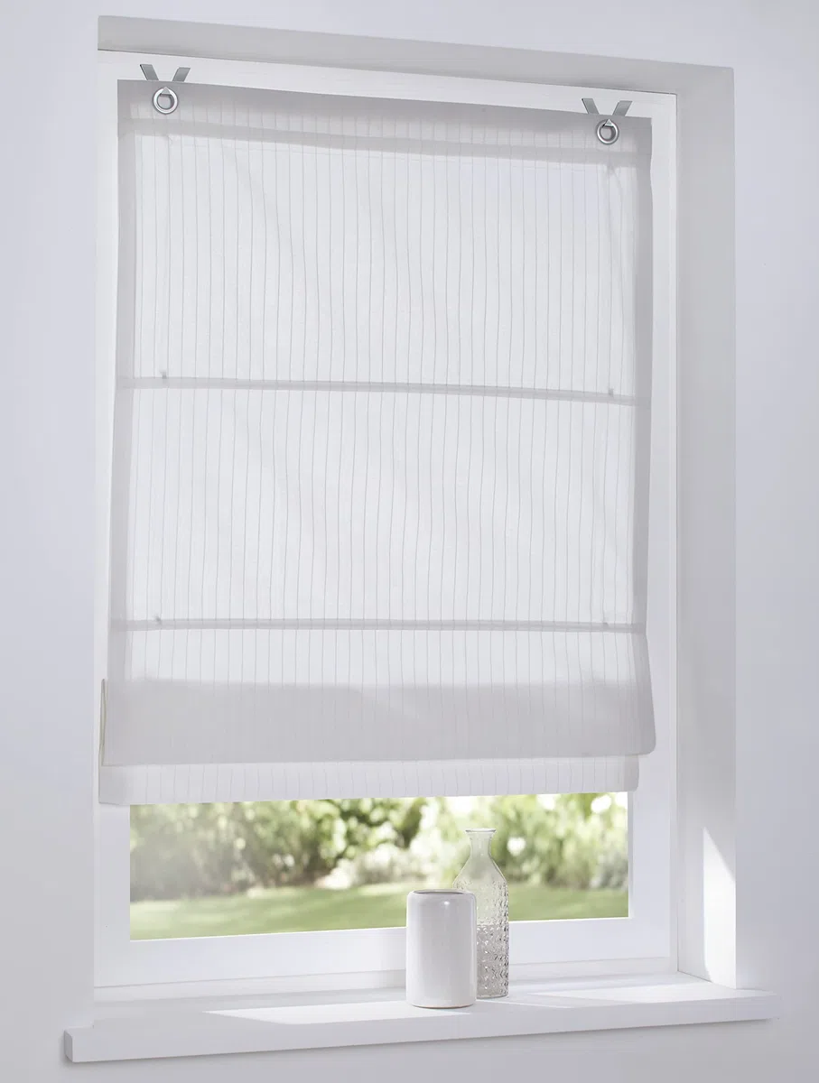 Tenda a pacchetto Verlock bianco Tendine righe con occhielli 45 x 140 cm