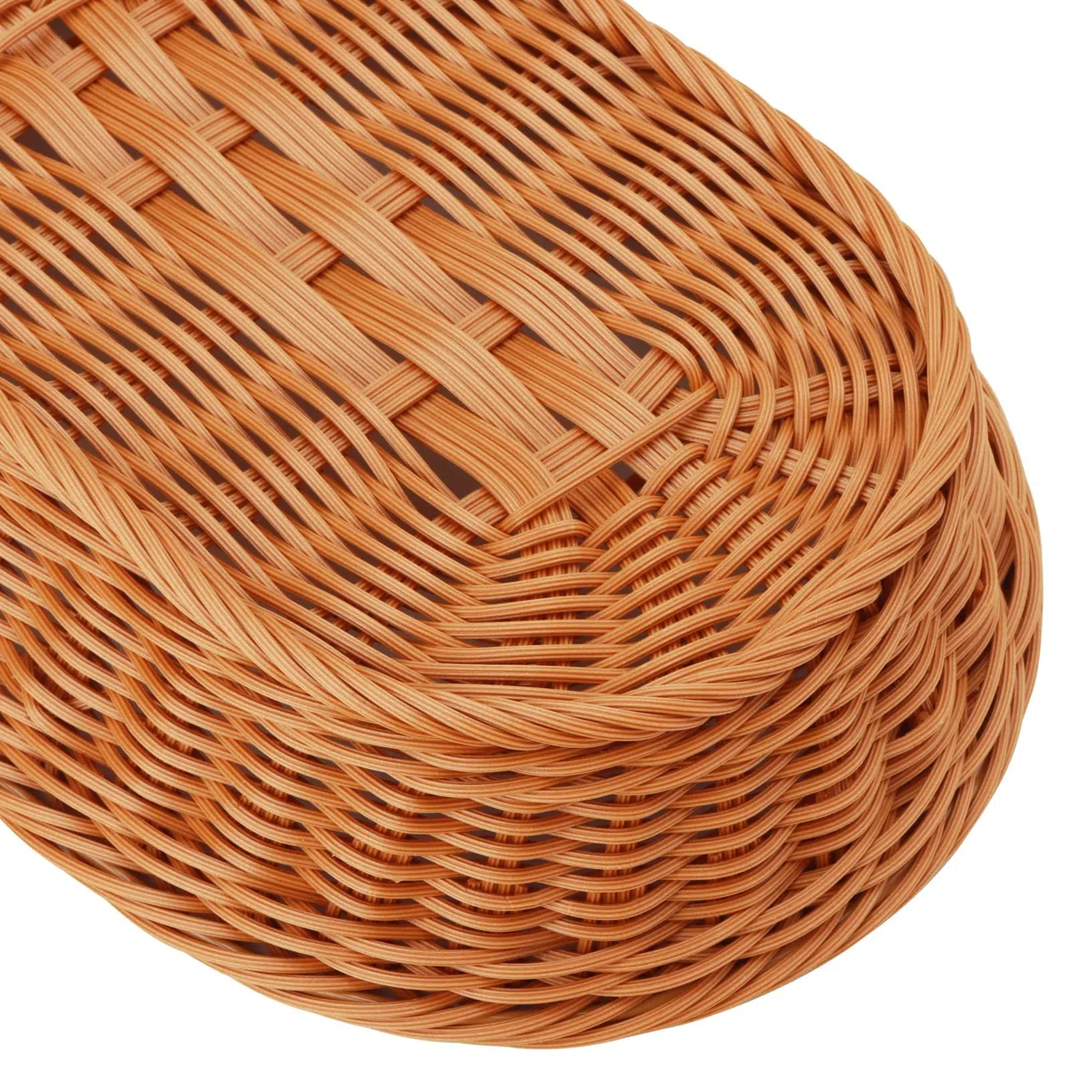 JAPCHET 3 cestini ovali in vimini, 30 x 20 x 7 cm, imitazione rattan, per frutta, pane, verdura