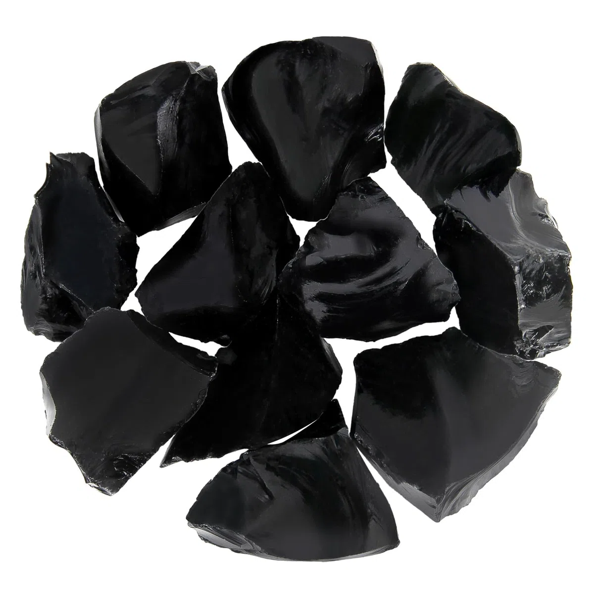 500g Ossidiana Grezza Sfusa - Pietre Grezze di Ossidiana per Tumbling, Rocce per Fontane, Decorazione, Lucidatura, Reiki con Cristalli