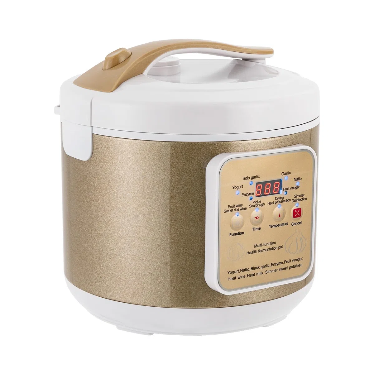 Fermentatore per Aglio Nero, 6L, Automatico, Intelligente, con 3 Livelli di Supporto per Aglio, Regolazione Precisa di Tempo e Temperatura, per Aglio Nero, Yogurt, Riso Dolce