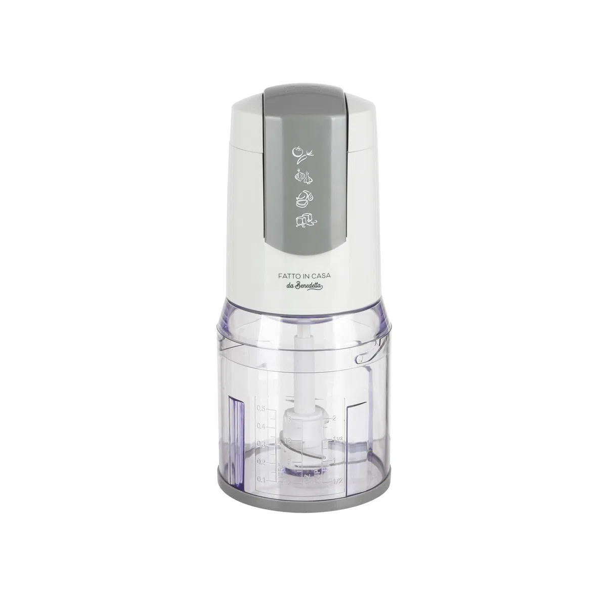 Fatto in Casa da Benedetta – Tritatutto elettrico da Cucina (2 Velocità) con 4 Lame in Acciaio Inox e Ciotola con Capienza extra-large da 500 ml, Potenza 500 W