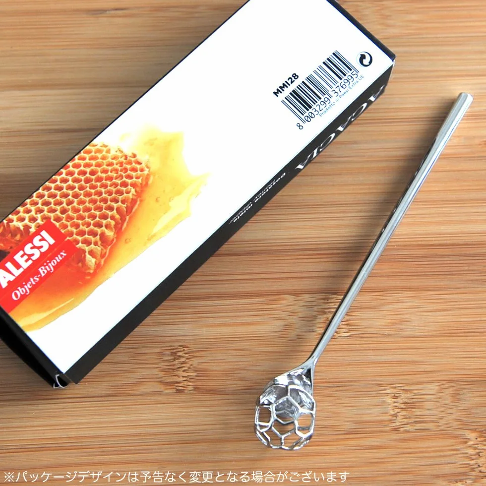 Alessi Acacia Miele in Acciaio Inox 18/10 lucidato a Specchio, Argento