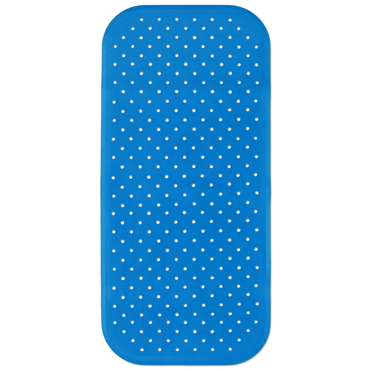 Tappetino antiscivolo per vasca da bagno, 76 x 34 cm, in gomma naturale FSC, 100% BPA + PVC, colore: blu petrolio
