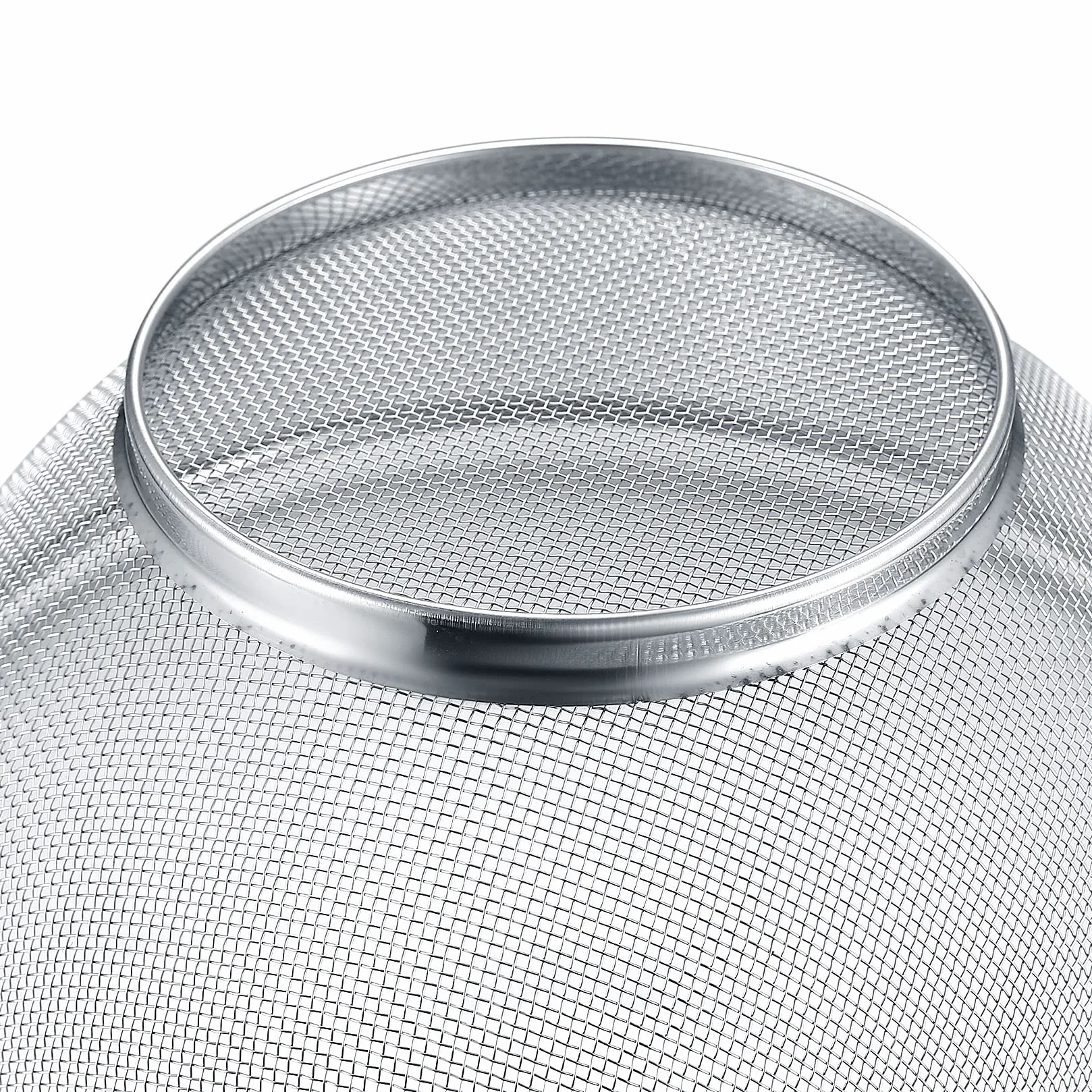 3 Pz Setaccio in Acciaio Inox, Scolapasta Colino da Cucina in Acciaio Inossidabile, Colapasta in Rete Microforato con Doppio Manico, per Pasta Verdura Frutta Cibo, Ø 24,5 cm & Ø 21,5 cm