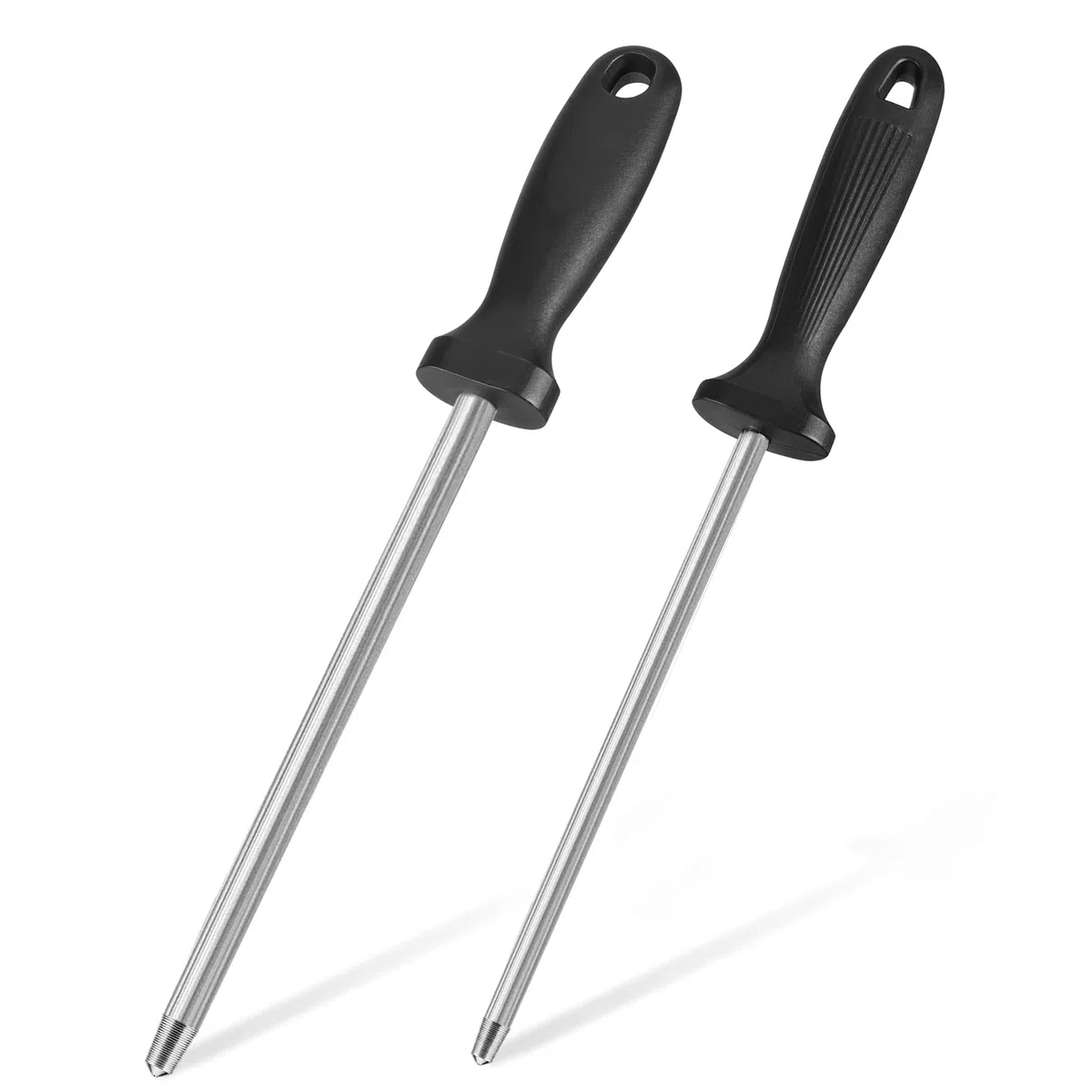 2 Pezzi Affilacoltelli Manuale Acciaino Affilacoltelli in Acciaio da Cucina per la manutenzione quotidiana dei coltelli da cucina