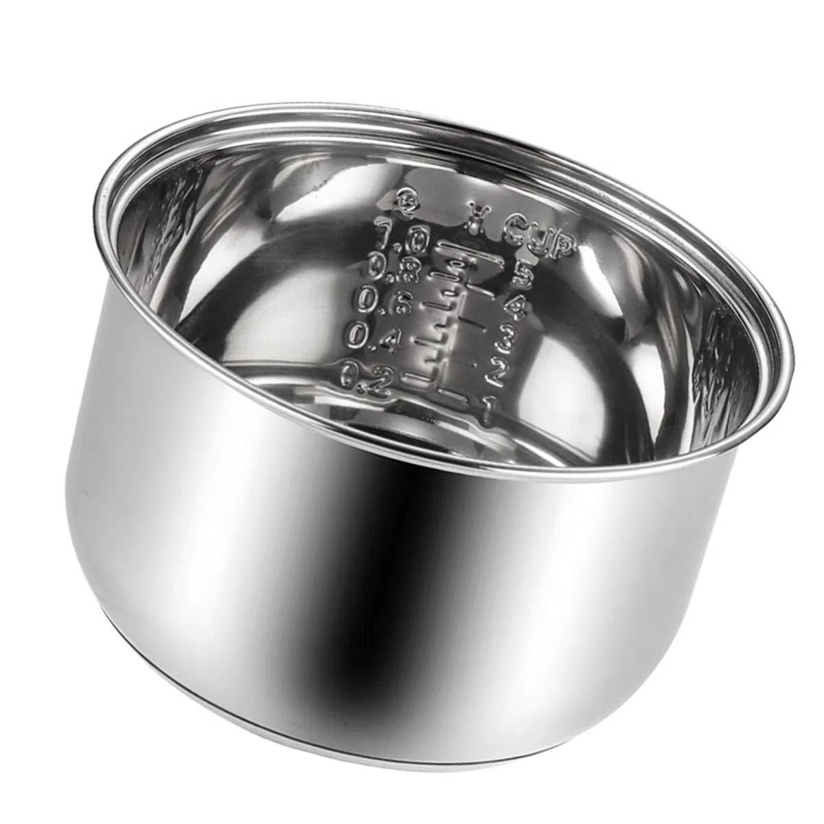 Pentole in acciaio inox con inserto per cuociriso con base di riscaldamento uniforme, resistenza alle alte temperature, ciotola interna di ricambio per cuociriso