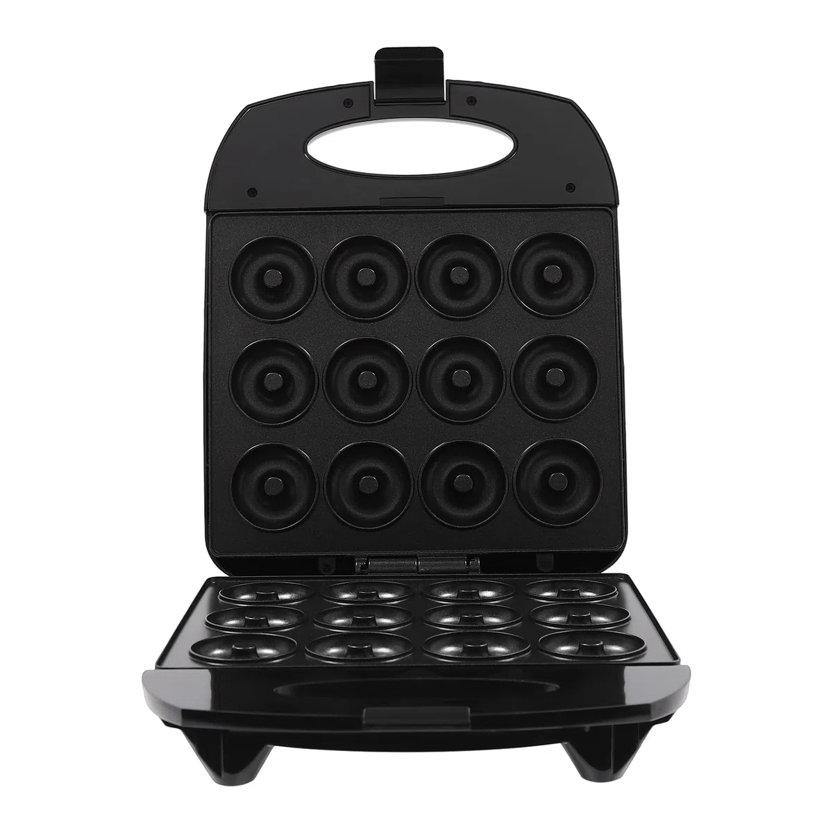 Stampo per ciambelle da 1200 W, con rivestimento antiaderente, nero, 23,5 x 23 x 10 cm
