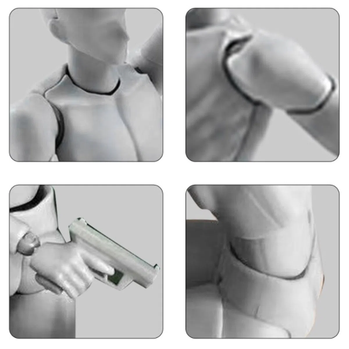 Mini Action Figure Gesti mobili Modello leggero in PVC Supporti per bambole Body-Chan Set con supporto piedistallo per schizzi, pittura, disegno maschile, decorazioni natalizie