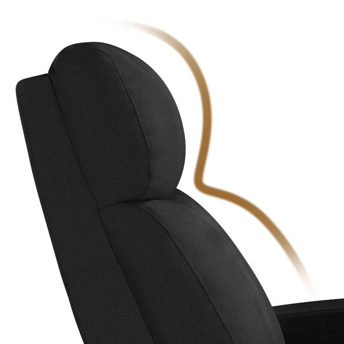 Poltrona Reclinabile Manuale Poltrona Lounge Imbottita Poltrocina con Poggiapiedi Poltrona Alzapersona Relax da Divano Soggiorno Camera da Letto Tela/Nero