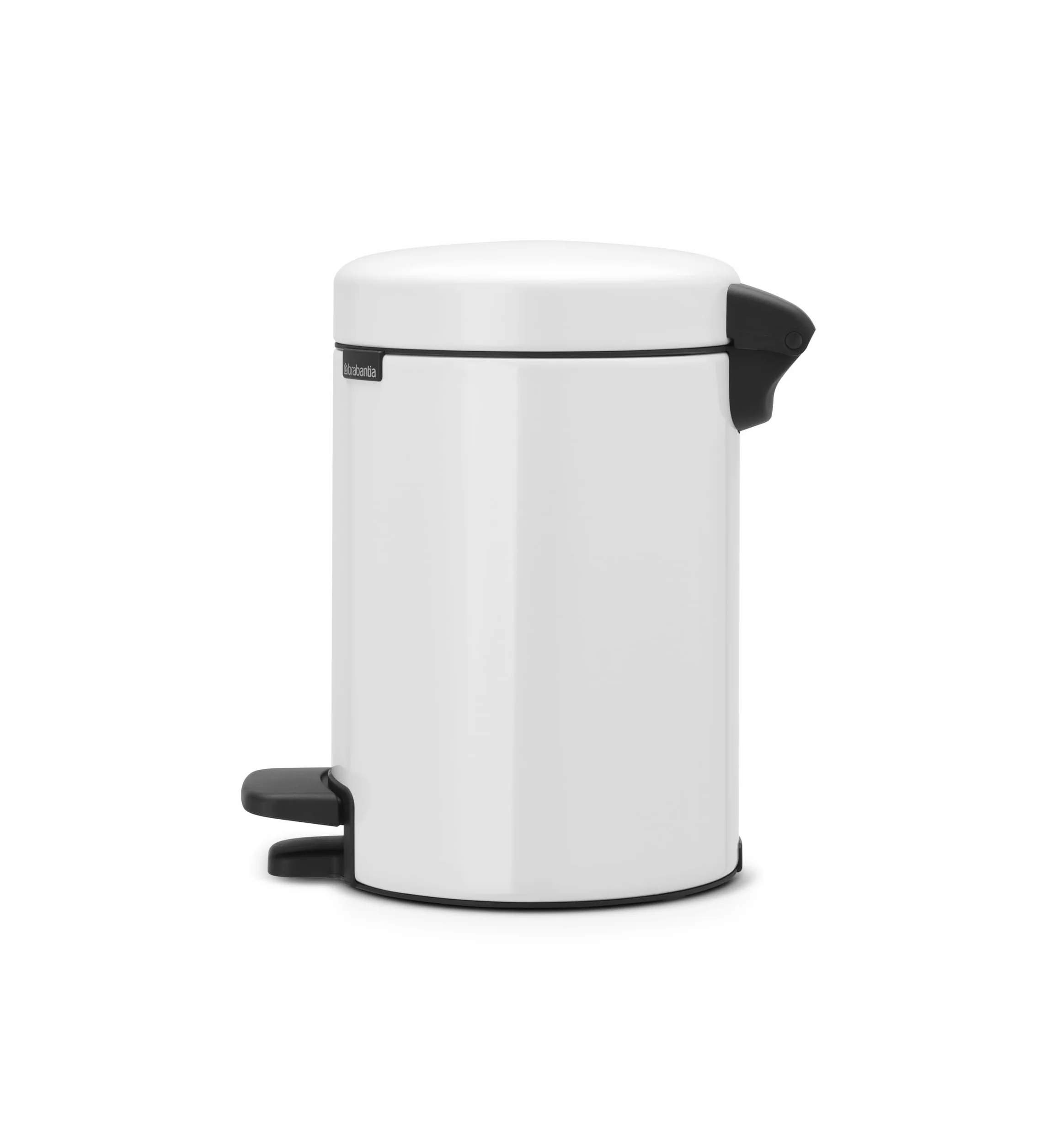 Brabantia Pedal Bin Newicon Pattumiera a Pedale, Secchio Interno in Plastica, Bianco, 3 lt