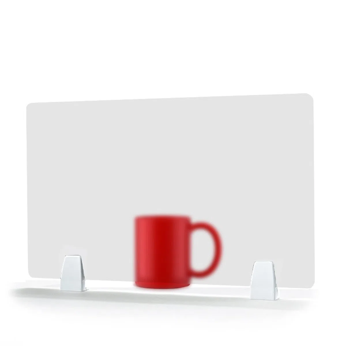 Icegrey Barriera Protettiva Acrilico Divisorio da scrivania con Morsetto Autoportante per scrivania Divisorio da Scrivania, Smerigliato Traslucido, 30x60cm