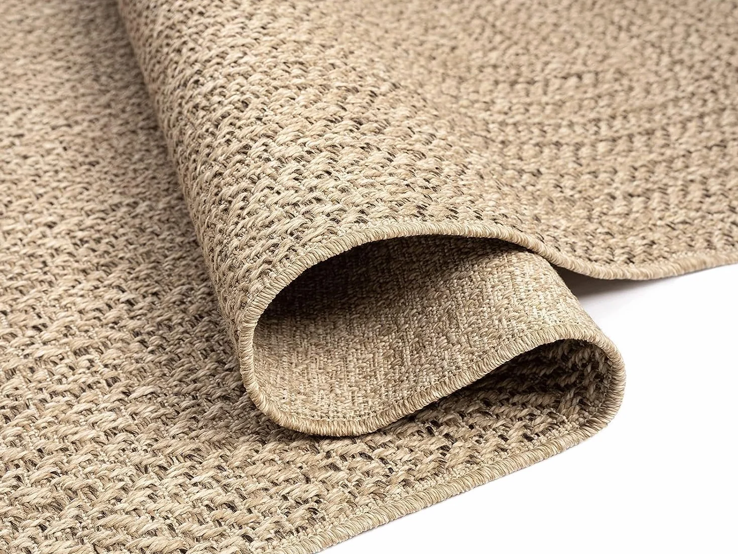Mias Teppiche Kinsley - Tappeto robusto per interni ed esterni, effetto iuta naturale, resistente alle intemperie, adatto per terrazza e giardino