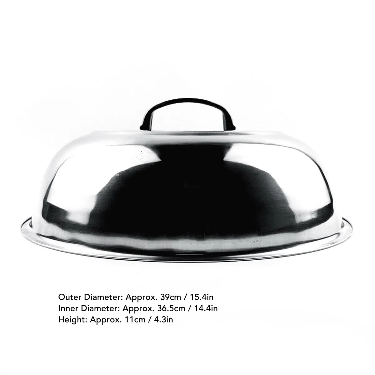 Coperchio Wok in Acciaio Inossidabile, Padella Circolare per Cucina (40 cm)