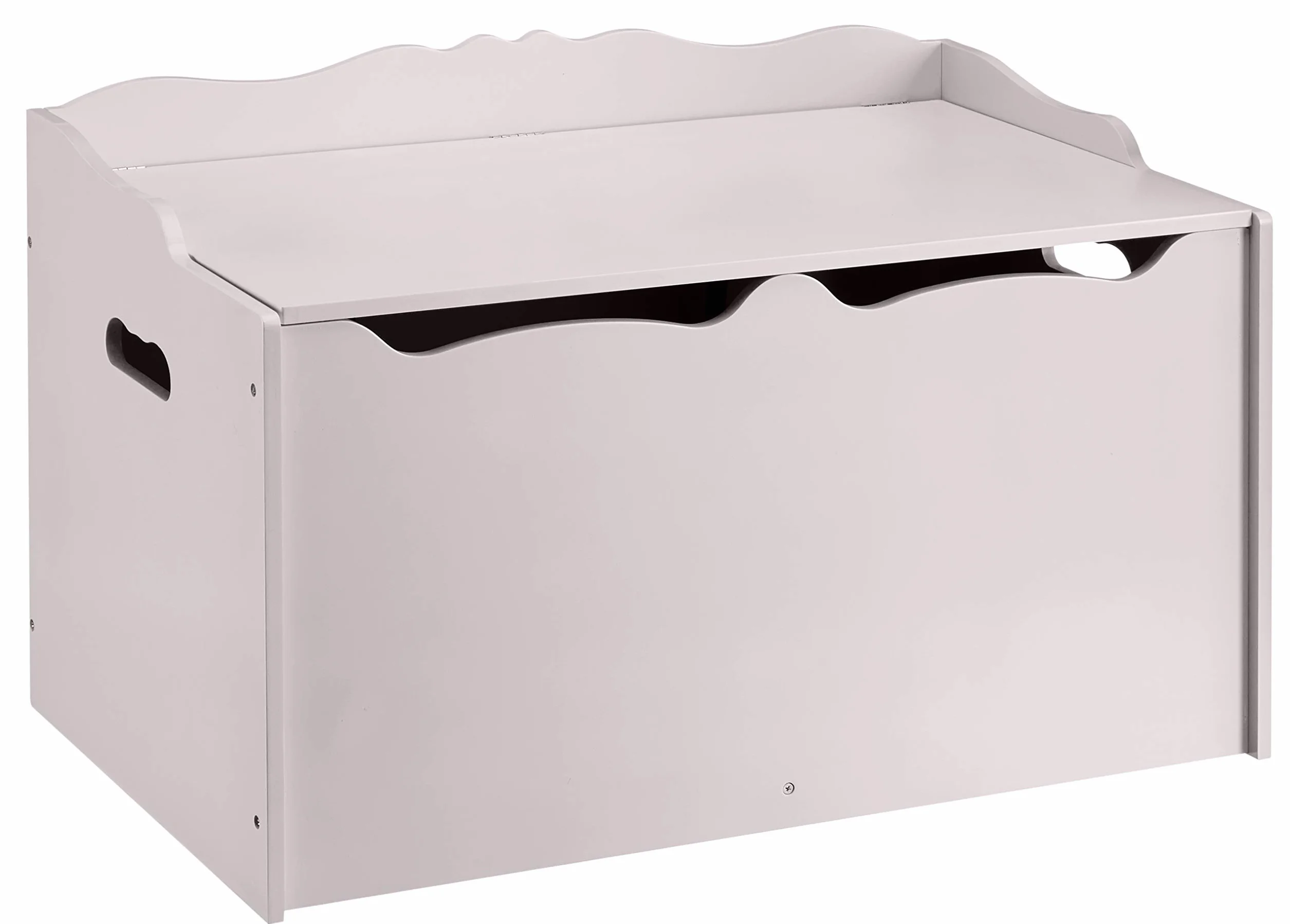 Amazon Basics Scatola in legno per giocattoli, grigio, 76.2 x 45.7 x 48.3 cm