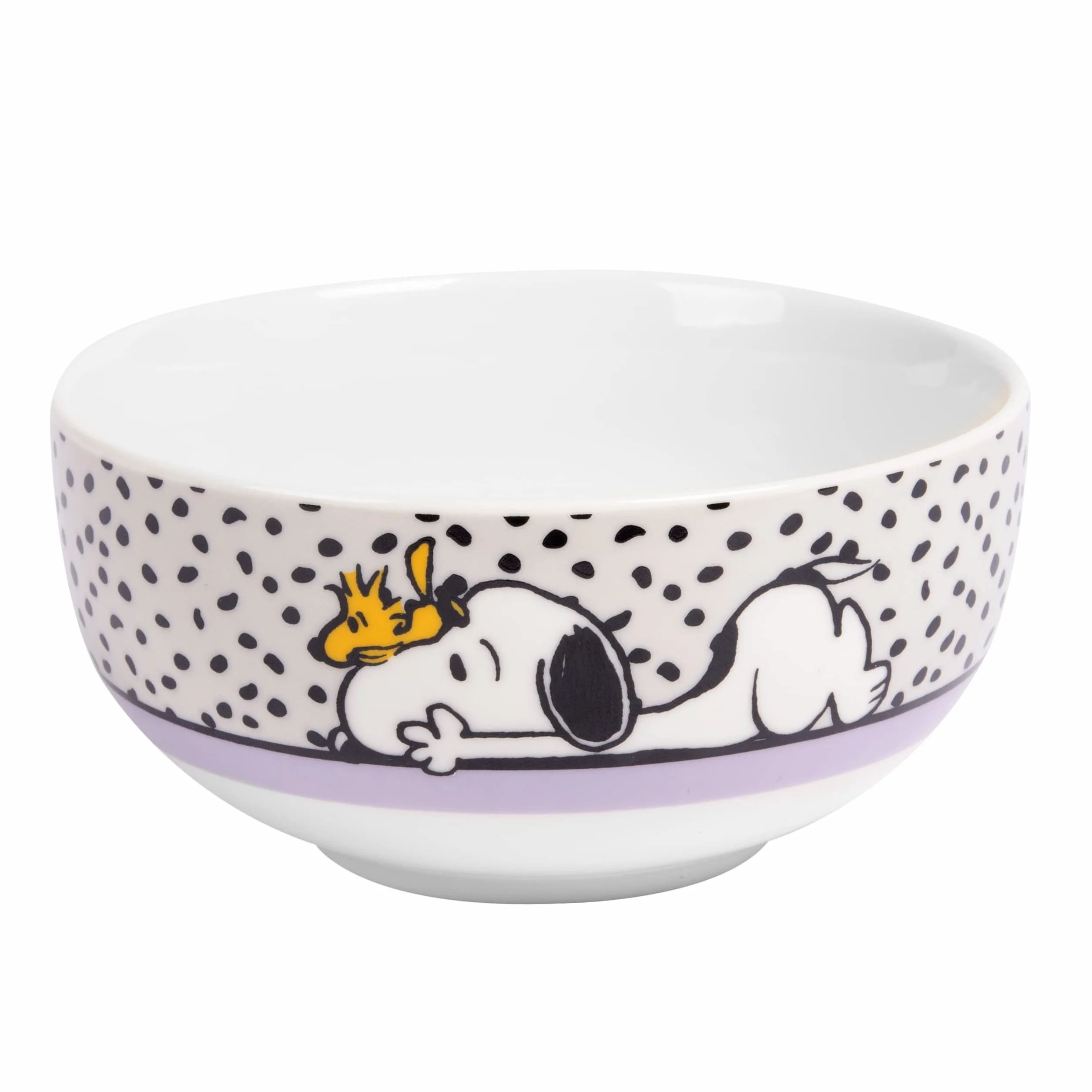 Set da colazione dei Peanuts Snoopy - Qualcuno ha detto cibo! Set di stoviglie 3 pezzi, piatto, ciotola e tazza in porcellana Bianco