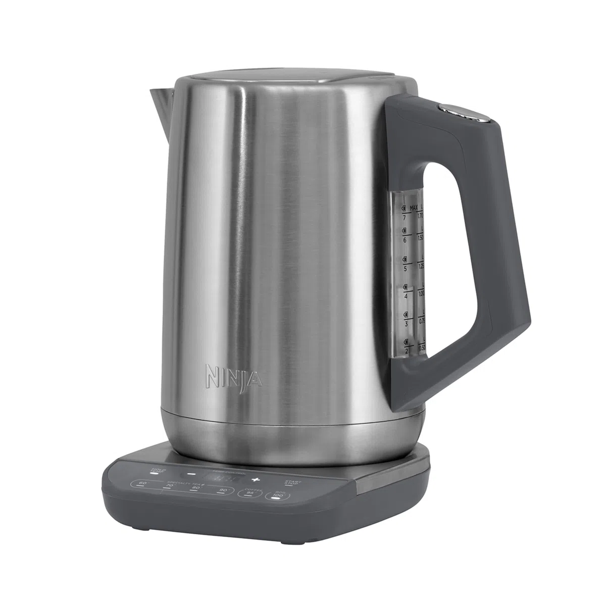 Ninja Bollitore Elettrico con Temperatura di Precisione, con Display LED,1,7L, con Controllo della Temperatura, Facile da Usare, Bollitura Rapida e Mantenimento della Temperatura, Acciaio KT201EU