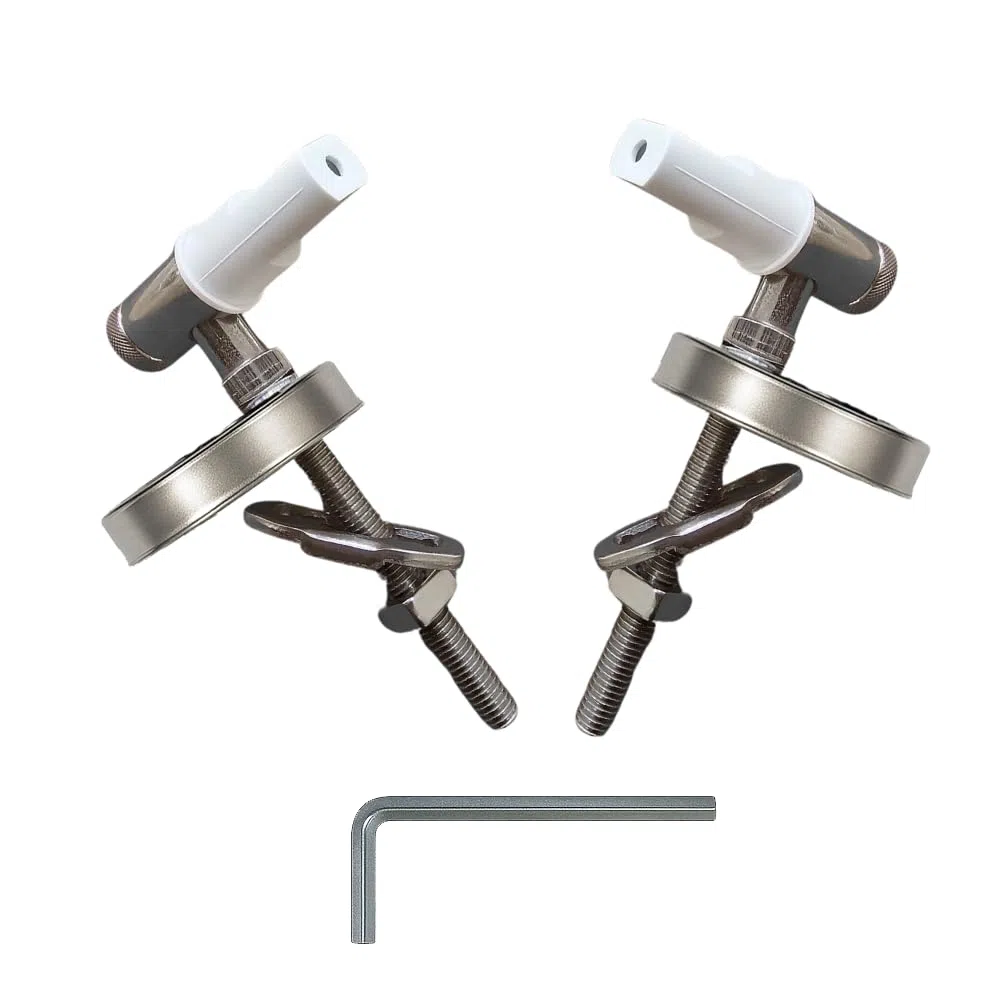 HYDRO HOME - Cerniere Tavoletta WC con Fissaggio dall'Alto, Cerniere Copriwater Termoindurente Compatibili con Molti Modelli, Ricambi Tavoletta WC Made in Italy (CHIUSURA CLASSICA REGOLABILI)