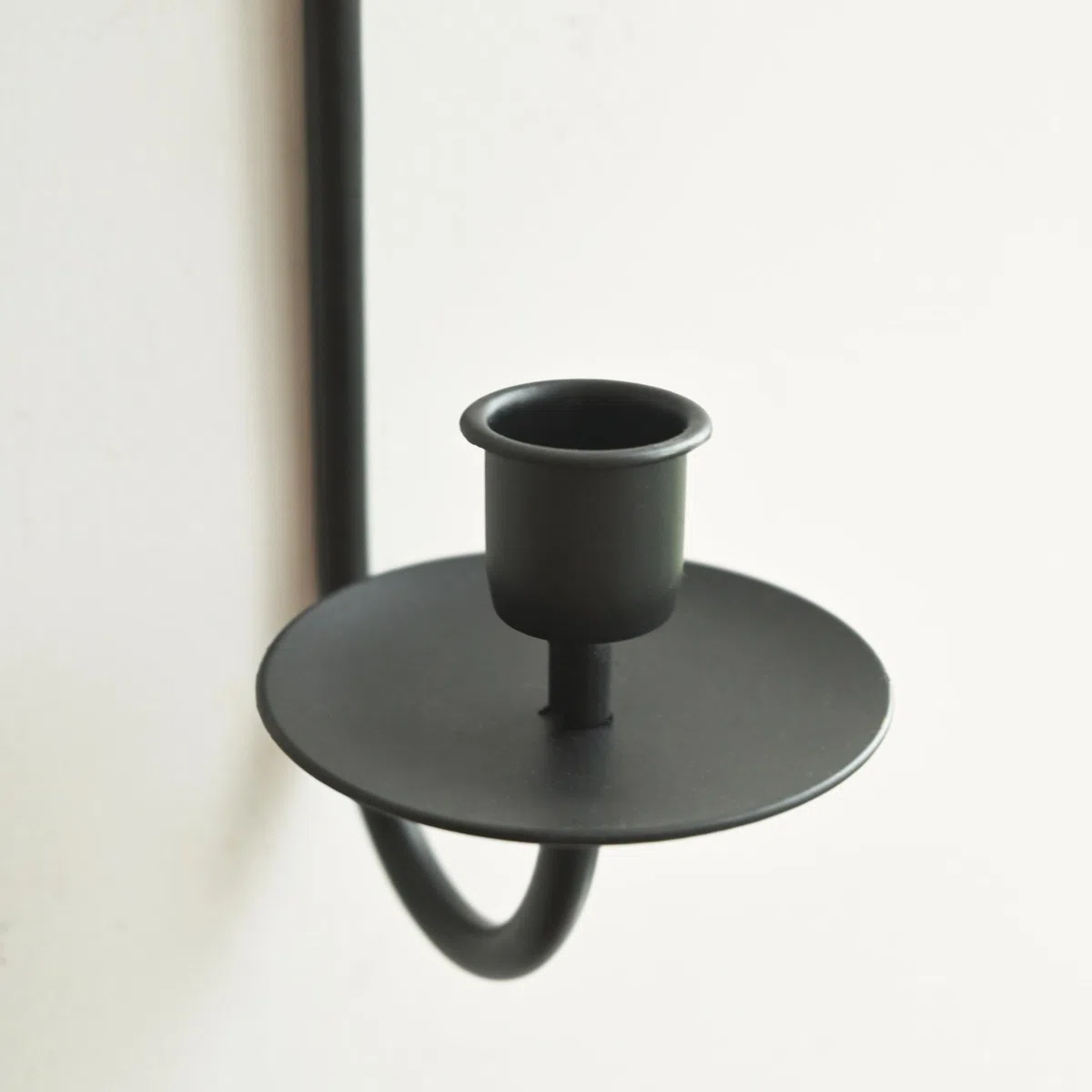 Set di 2 portacandele da parete in metallo, moderni portacandele da parete per soggiorno, fattoria, camino, matrimonio, 41,5 x 12,7 x 7,6 cm (nero)
