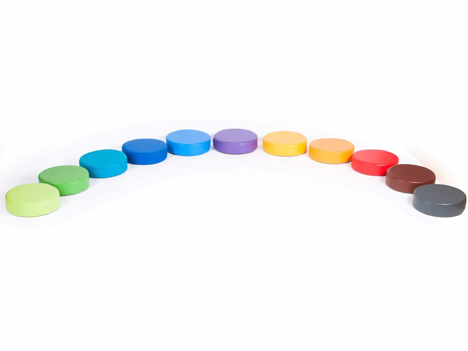 Pouf rotondo - arancione, dove i bambini possono rilassarsi, morbidezza e comfort di utilizzo, fondo antiscivolo