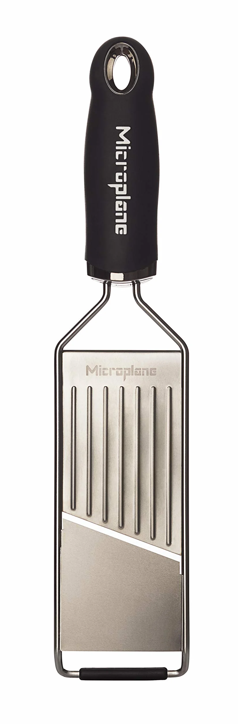 Microplane Grattugia da Cucina Mandolina Acciaio Inossidabile Nera Serie Gourmet Ideale per Patata, Carota, Cetriolo, Zucchina e Barbabietola
