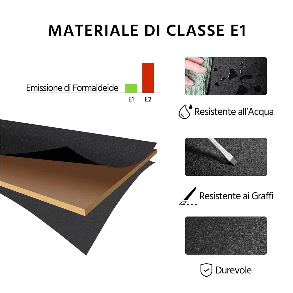 Yaheetech Cassettiera da Scrivania con 3 Cassetti Salvaspazio Archivio Schedario Portadocumenti Mobiletto da Ufficio Rimovibile con Ruote per Ufficio Studio (Nero)