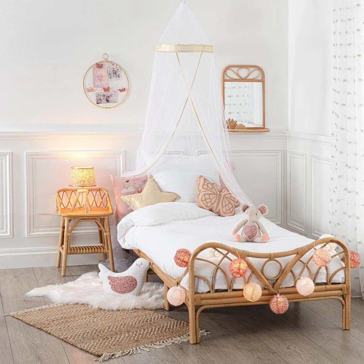 ATMOSPHERA CREATEUR D'INTERIEUR - Comodino per bambini in rattan h56cm