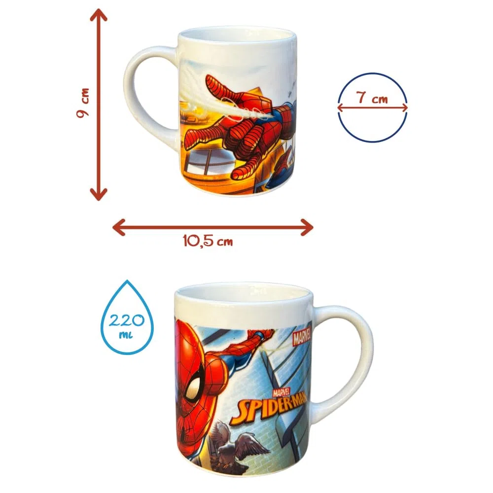 set 3 pezzi in ceramica spiderman marvel tazza ciotola piatto stoviglie per bambini in confezione