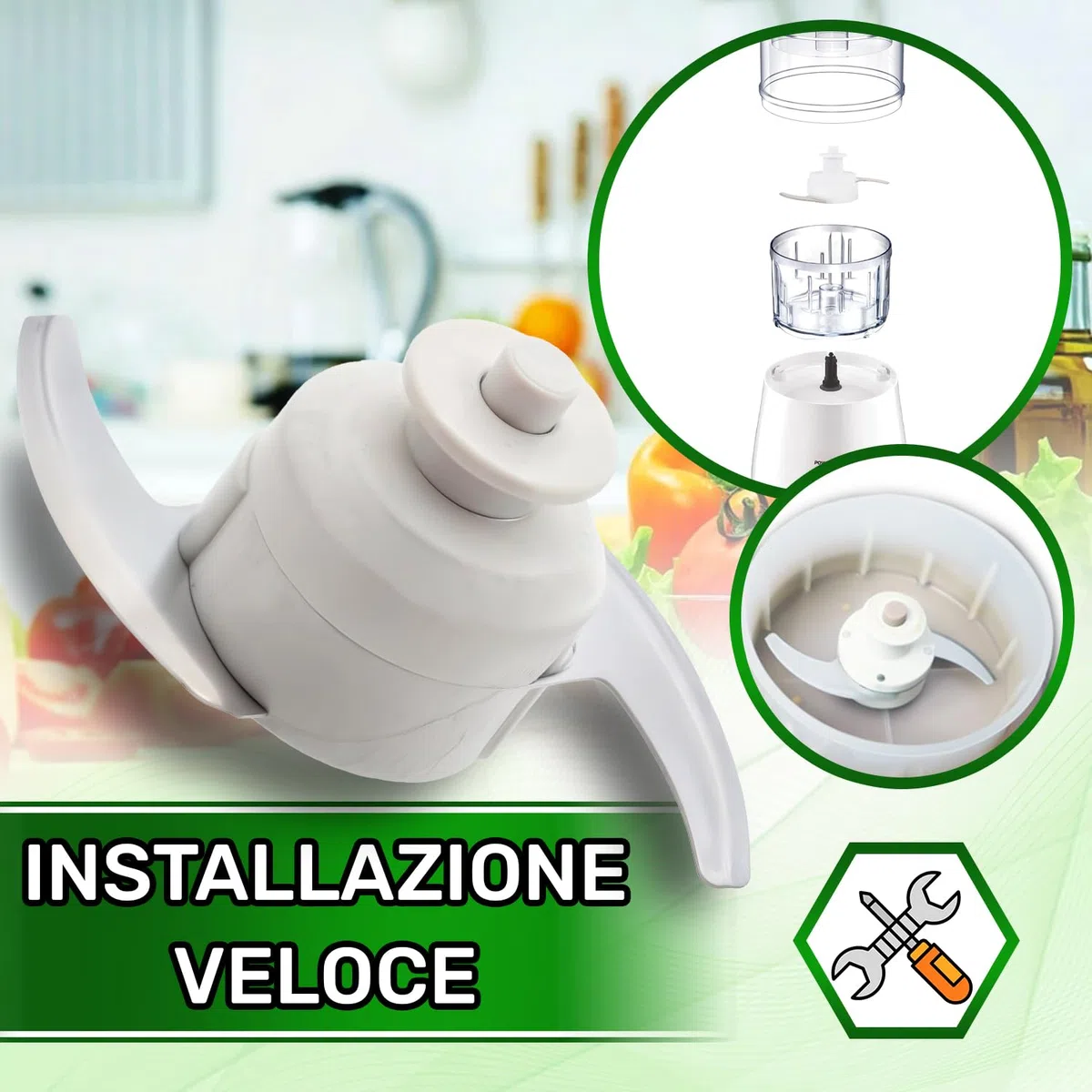 ONIX TECH Coltello con Codice Originale 5843778 per Moulinex Moulinette BLTM10 D56 D561 D562 D564 R68 R684 - Garanzia di 5 Anni
