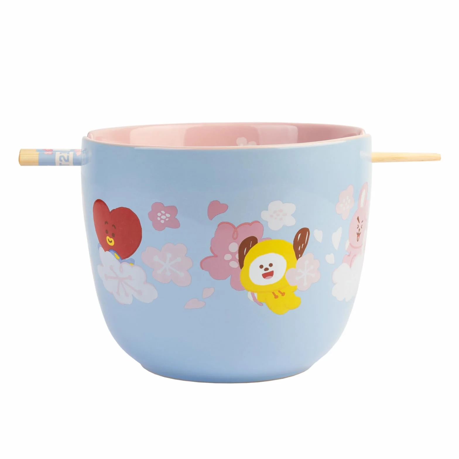 Grupo Erik Ciotola Ramen BT21 - Ramen Bowl 1400 ml, Ciotole Cucina Giapponese con Bacchette, Adatta per Lavastoviglie e Microonde | Insalatiera Regalo Kawaii
