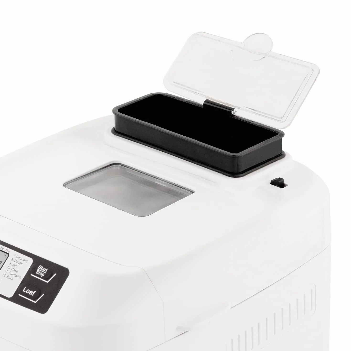 H.Koenig BAKE340 Macchina per il pane con semi, 12 Programmi,1 Senza Glutine,Mantenimento a Caldo,3 livelli di doratura,Partenza Ritardata 13h,550W