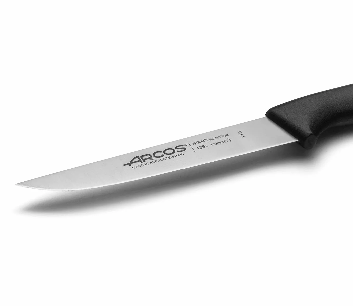 Arcos Set Coltelli in Acciaio Inossidabile Nitrum con Lama da 200 mm – Coltello Professionale per Pelare Frutta e Verdura, Manico Ergonomico in Poliossimetilene con Lama da 110 mm – Nero, Universal