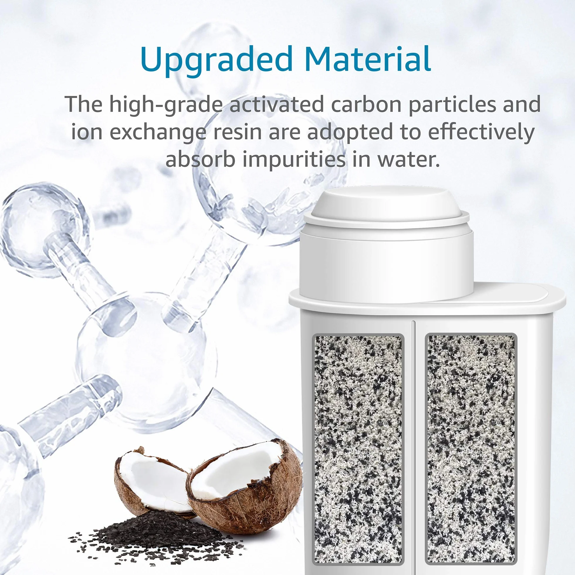 AQUA CREST Filtro per caffè di ricambio per Brita Intenza+, filtro dell'acqua Gaggia, Philips, Saeco, CA6702/00, Intenza+, certificato TÜV SÜD (confezione da 4)