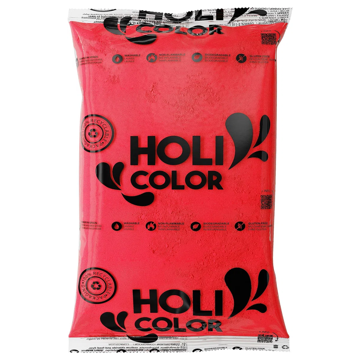 Holi Color Polvere - Sacchetto 1 kg - 9 Colori Diversi - Polvere Colorata per Feste Holi e Color Party.