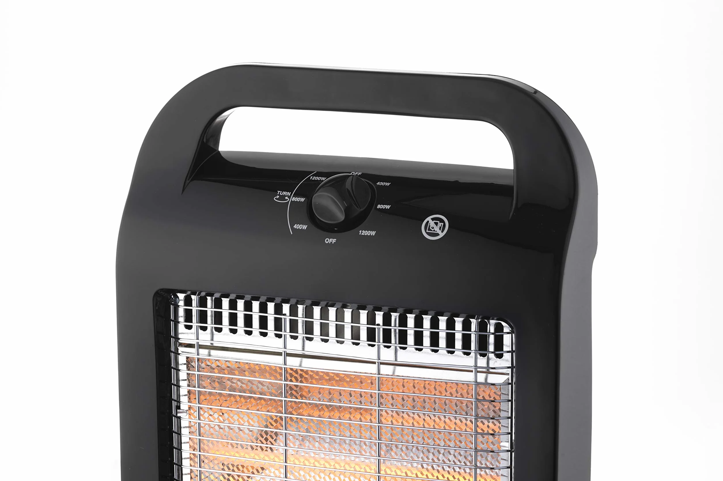Olimpia Splendid 99545 Solaria Evo Stufa Alogena 1200 W con Base Oscillante , Nero