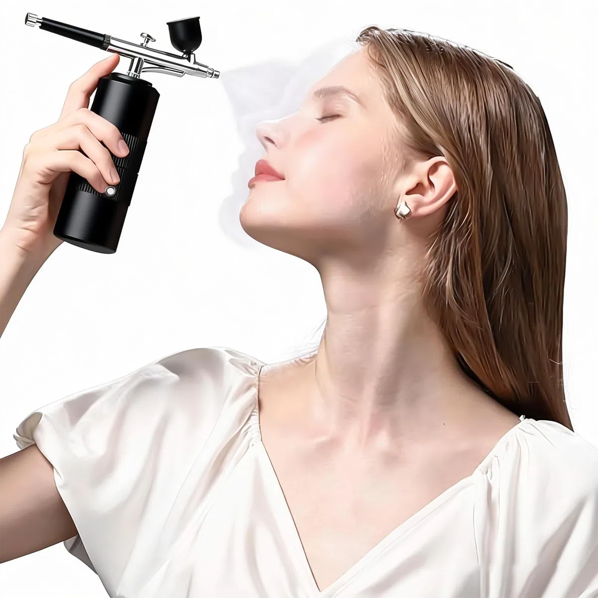 Set aerografo con compressore: pistola a spruzzo senza fili, kit aerografo, pistola portatile con compressore, pistola a spruzzo portatile ricaricabile USB, set per idratazione della pelle, tatuaggio