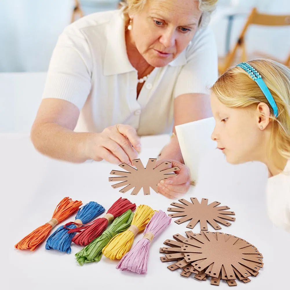 FREEBLOSS Set 12 Kit per La Creazione di Cesti Cestino Creativo in Rafia con Istruzioni Cestino Forniture per La Tessitura per Adulti Kit per La Tessitura di Cesti per Appassionati di Artigianato