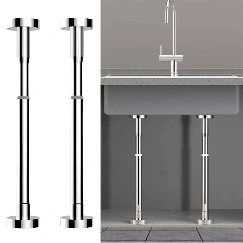 2 aste di supporto telescopiche, sistema di supporto regolabile, asta di supporto regolabile per armadietti, 30-50 cm/50-80 cm, staffa di sollevamento per armadietti e divani (50-80 cm bianco)