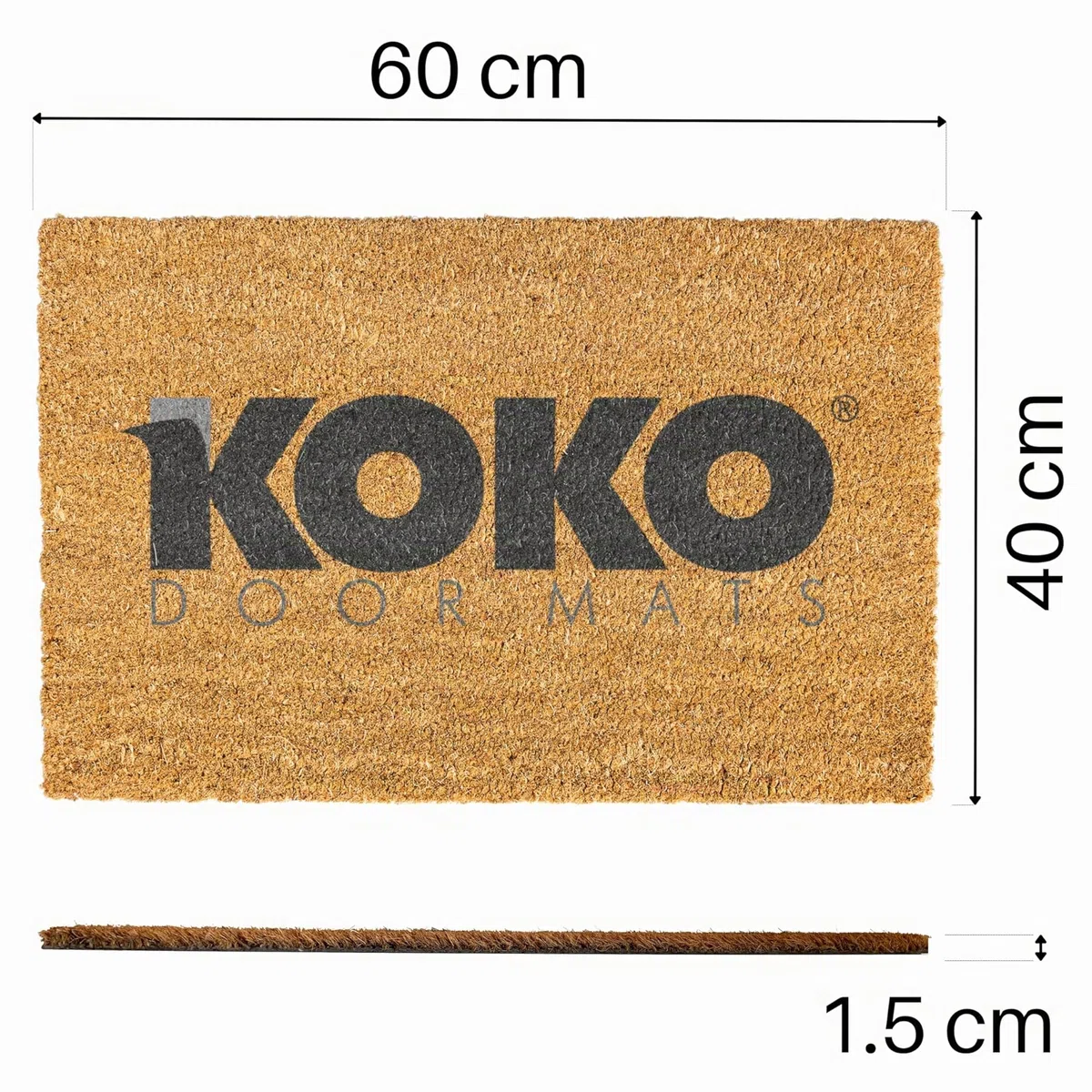KOKO DOORMATS Zerbino Ingresso casa - Tappeto divertenti in fibra di cocco e base antiscivolo da PVC, da esterno e interno con misure 40x60cm (Welcome to my Empire)