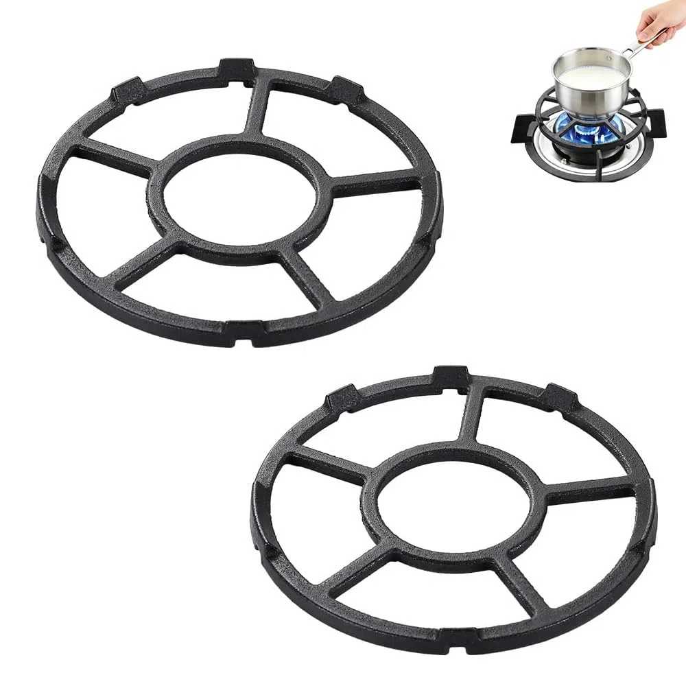 2 Pezzi Sottopentola rotondo in ghisa, Sottopentola Metallo Decorativo, per servire piatti caldi, pentole, decorazioni per la cucina o la tavola da pranzo (17,5 cm)
