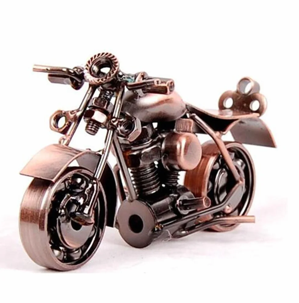 Decorazione in metallo per moto Harley Davidson, statuetta in ferro per moto, scultura da scrivania, regalo d'arte, vintage, decorazione per casa e ufficio, compleanno per uomini, amici, papà, figlio
