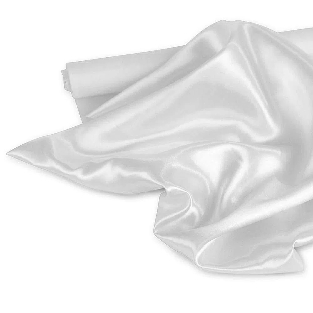 250 * 350CM (98.4in x 137.8in) Rettangolare Tovaglia in Raso per la Decorazione di Matrimonio/Compleanno/Battesimo del Bambino/Eventi - Bianco