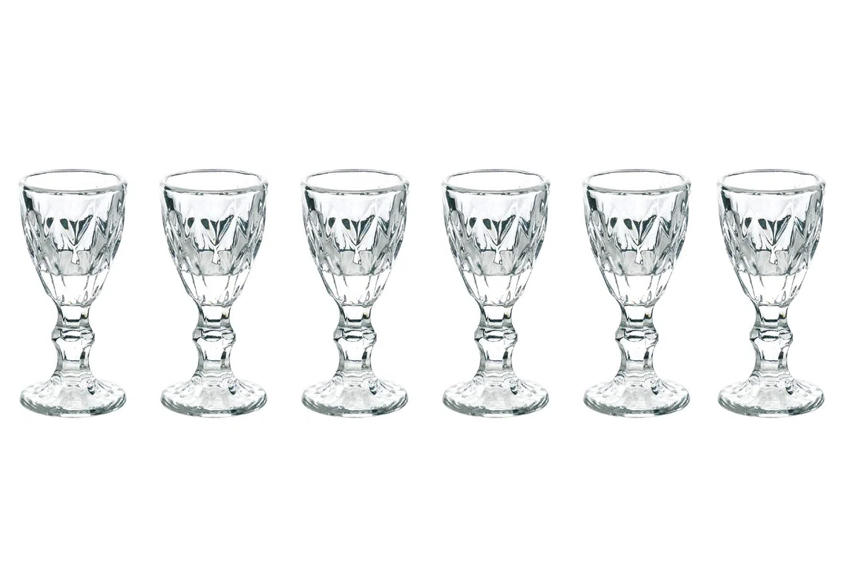 prisma set 6 liquorini trasparenti
