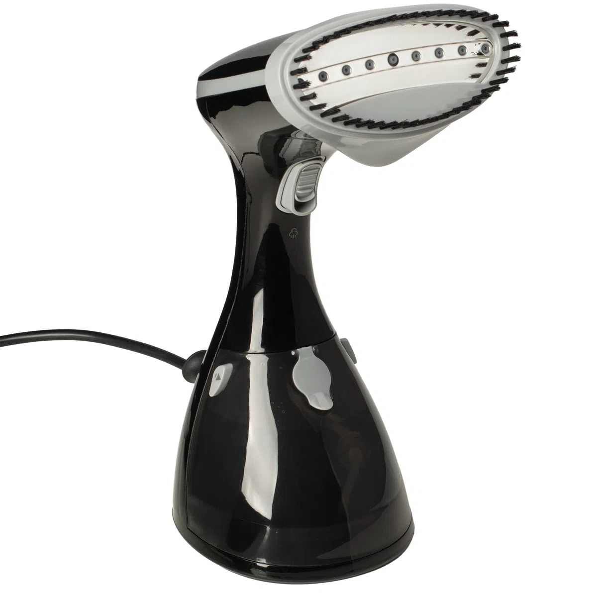 Prym Steamer - Piastra a vapore da 1200 W, con suola in ceramica e spazzola per tessuti, ferro da stiro a vapore, riscaldamento rapido, serbatoio dell'acqua da 230 ml, anti-goccia, ferro da viaggio