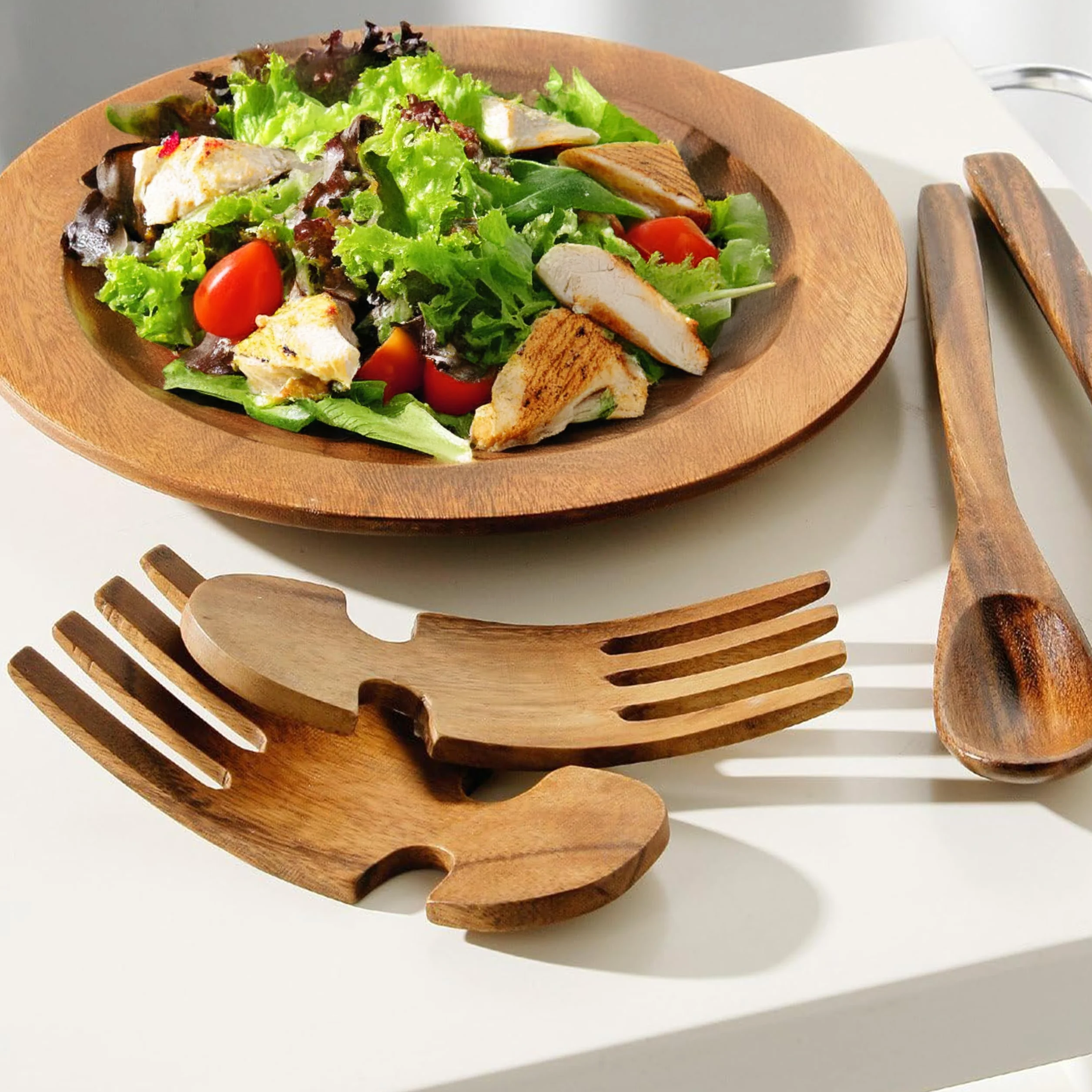 PREMIER Housewares 1104586 Forchetto per Insalata, Legno di Acacia
